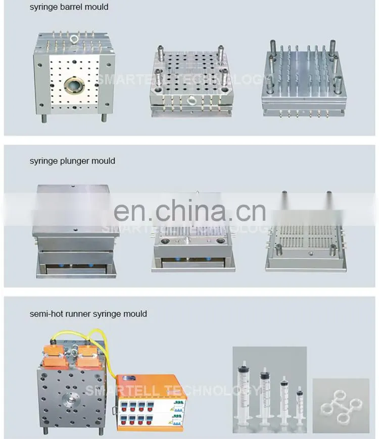 16G-26G Syringe Needle Hub Mold 80cavities -160cavities Cold Runner