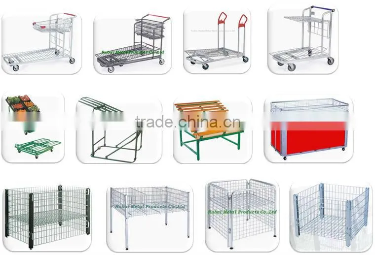 Hot Sell Metal chrome Shopping Fruit Basket Holder(RHB-028)