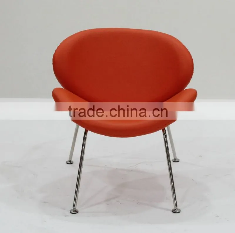 replica fiberglass/plywood stainless steel frame fabric Pierre Paulin Style Orange Slice Chair