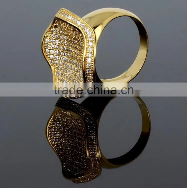 Unique Round Shape Party Cubic Zirconia Women Luxury CZ Jewelry Wedding Ring