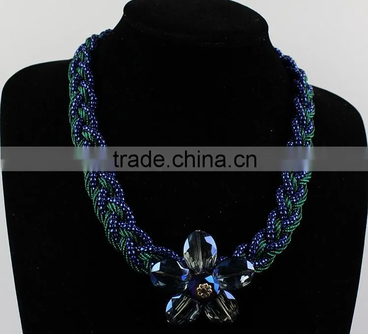 2015 Fashion Latesr design Jewelry Chain Necklace Thick Flower Necklace
