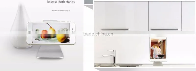 Aluminum desk top micro suction tablet holder stand for iPhone, iPad