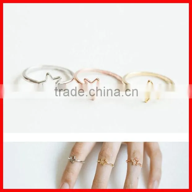 925 sterling silver moon star girls light weight gold earring
