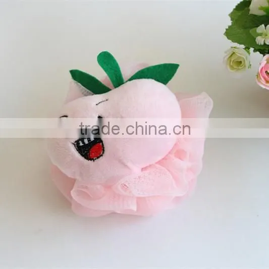 bath ball with flannelette fruit