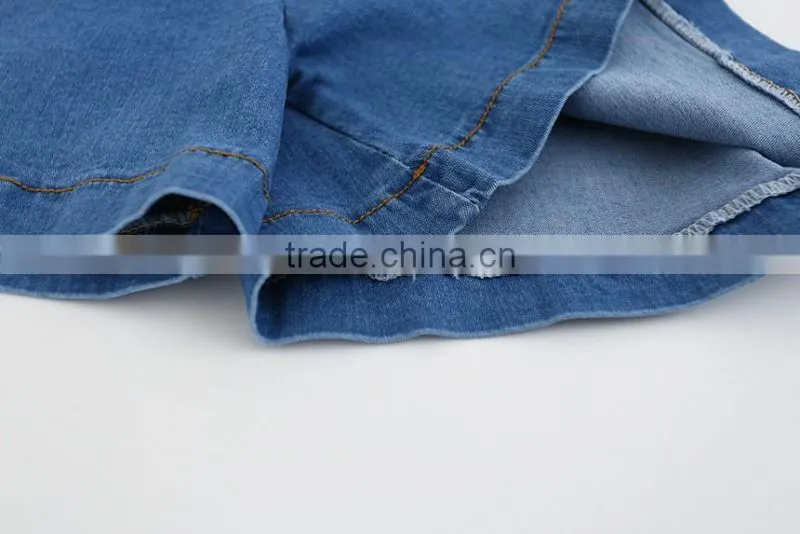 Girl Clothing Korean Cute Baby Girl Beaded Clothes Shorts 2016 New Summer Girl Pearl Pocket Jeans Lovely Girl Short Pants