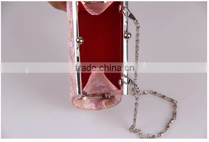 Colourful silk cloth mini bag classical bride evening bag