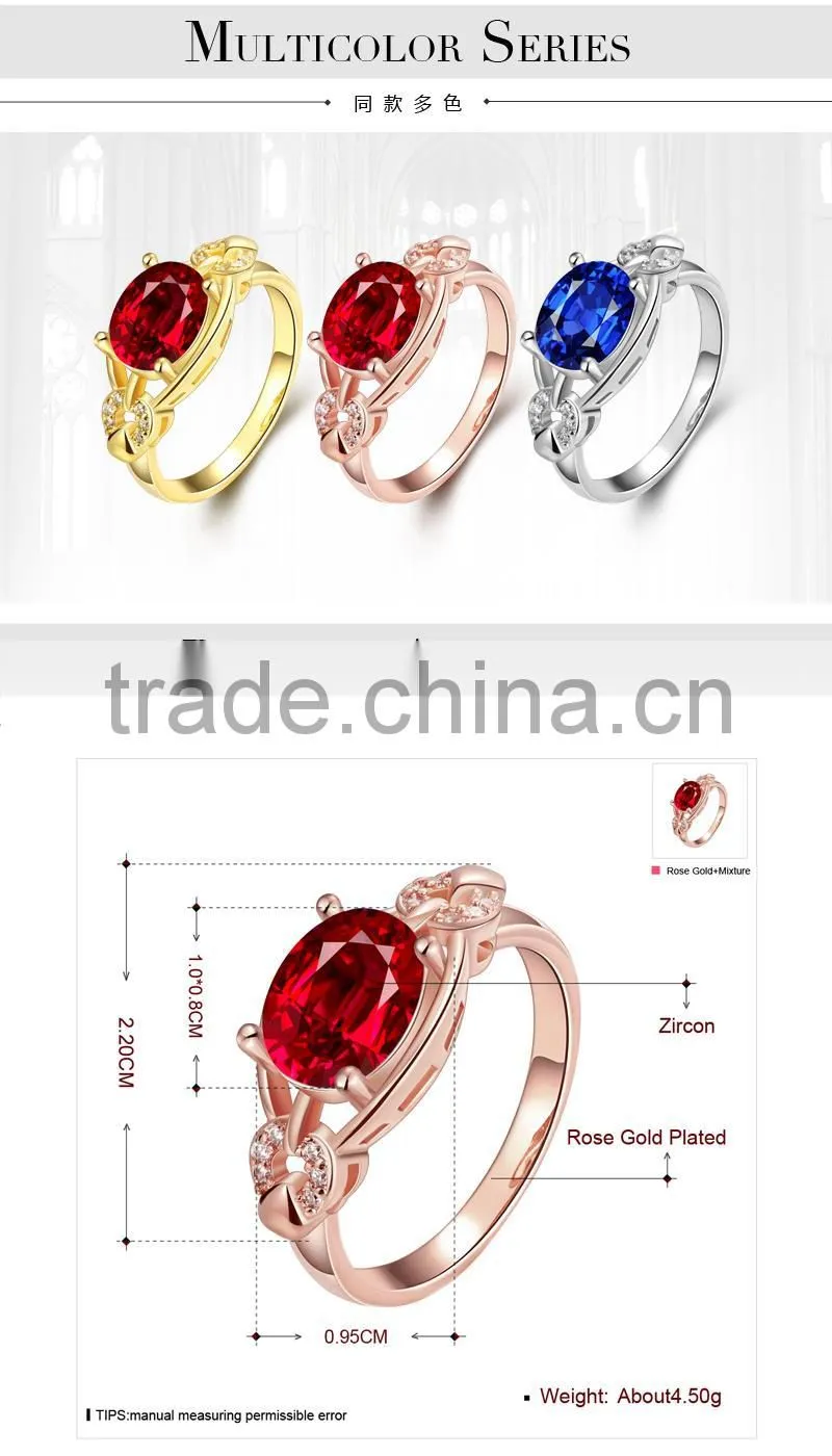 2015 newest Indian big semi-precious red stones moonstone rings