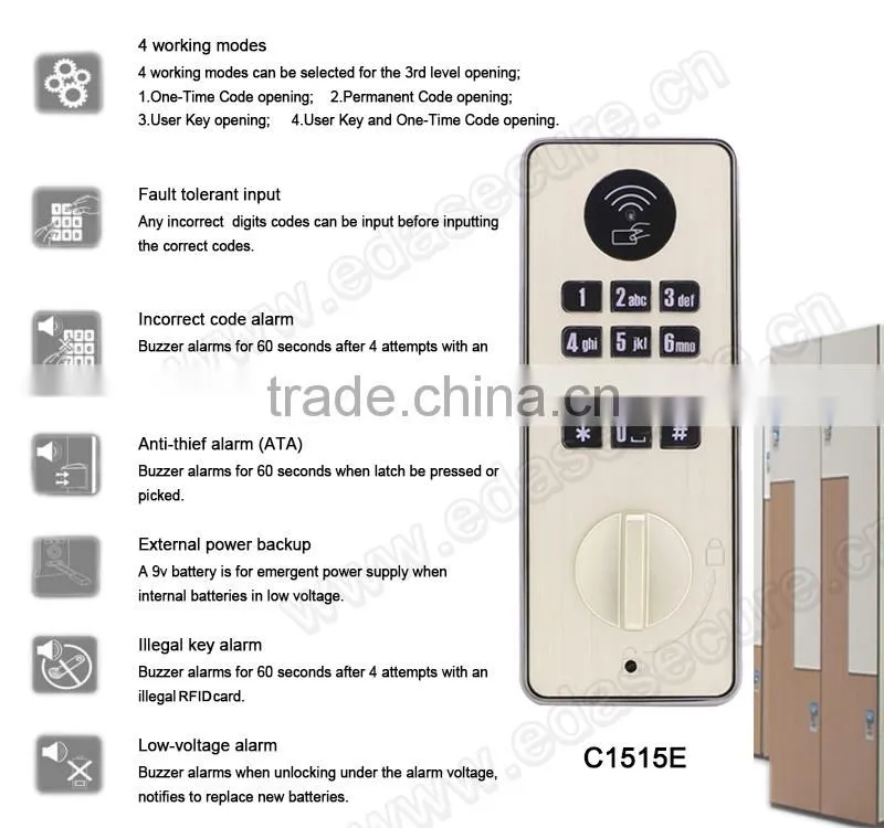 Combination Cabinet Lock Keypad Cabinet Lock Digital Cabinet Lock