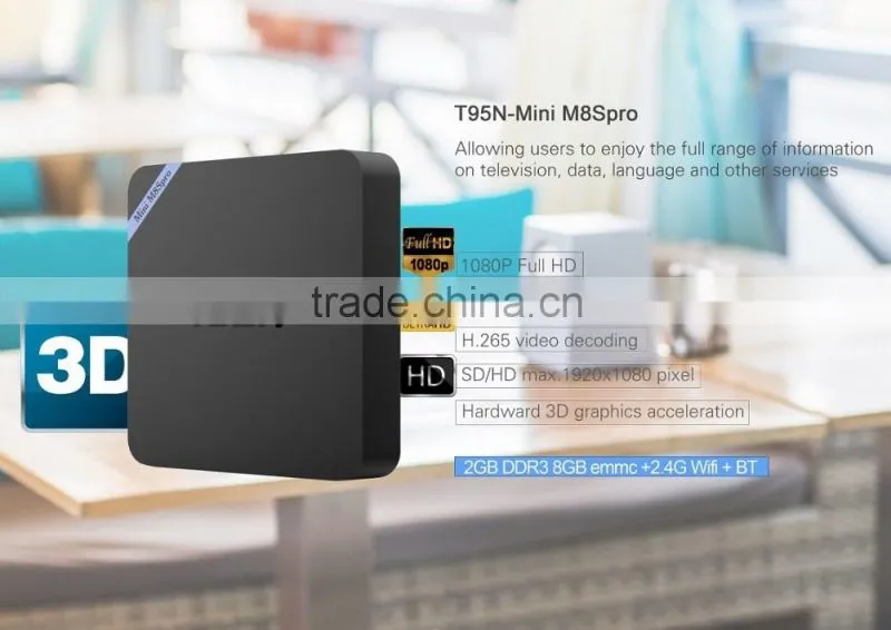 Mini M8Spro S905 T95N Amlogic S905 Quad Core TV Box