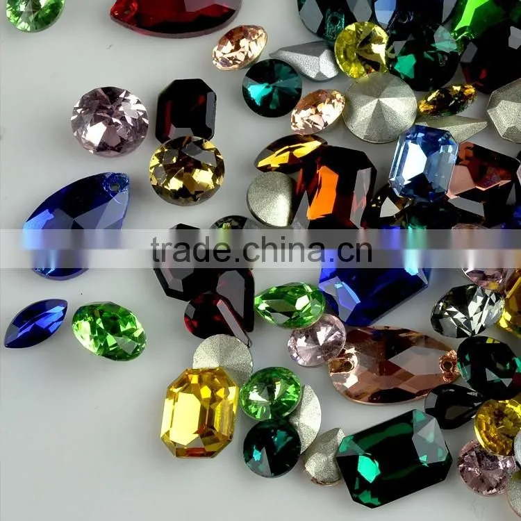 Sew on Rhinestone, Silver foiled fancy stones, colours fancy rhinestone for clothes