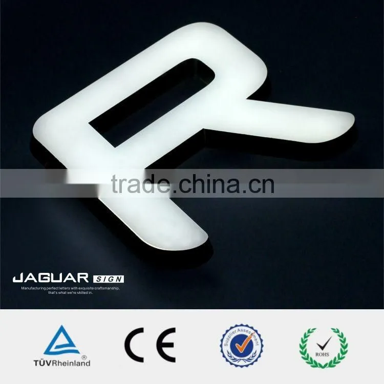 white acrylic led new innovative shop letters lighting sign