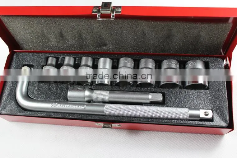 10PCS 1/2" metall box socket set 4010AAL GS KING TOOLS made in china