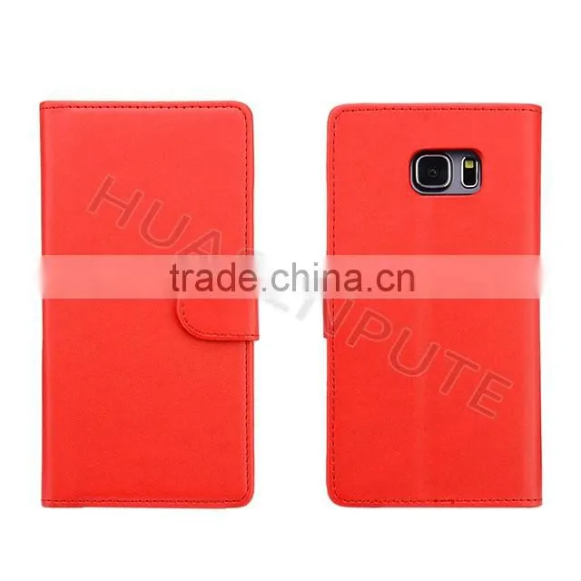 China Factory Insert Card Leather Case For Samsung Galaxy S6 Edge Plus