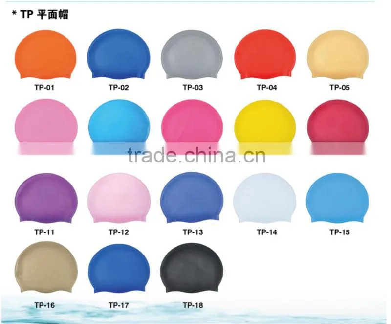 Super flexible silicone swimming cap,adult swimming cap of TP-06