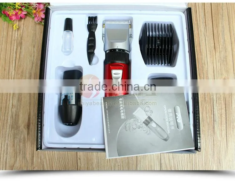 Professional Imported Men Cordless battery operate Ceramic Blade Rechargeable Hair Cutting Trimmer Barbering Clipper Machine