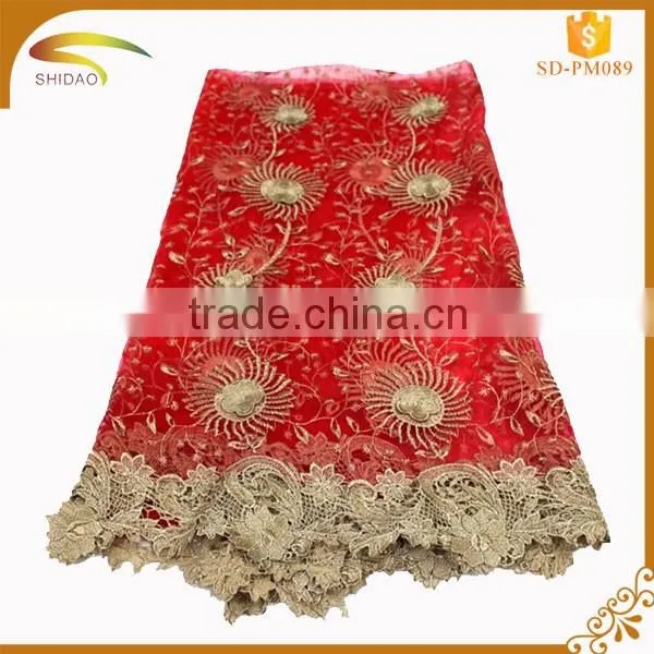 Custom Guangzhou african lace softextile embroidery lace fabric wholesale/stretch lace fabric