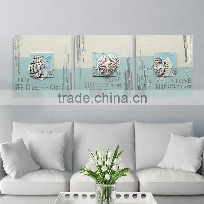 home goods oil painting of seashell abstract oil painting
