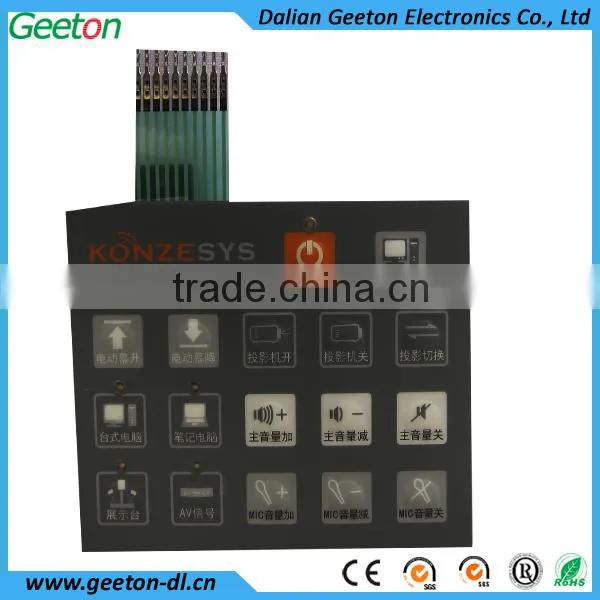 Tactile 17 Keys Membrane Switch With 5 LEDs manufacturer