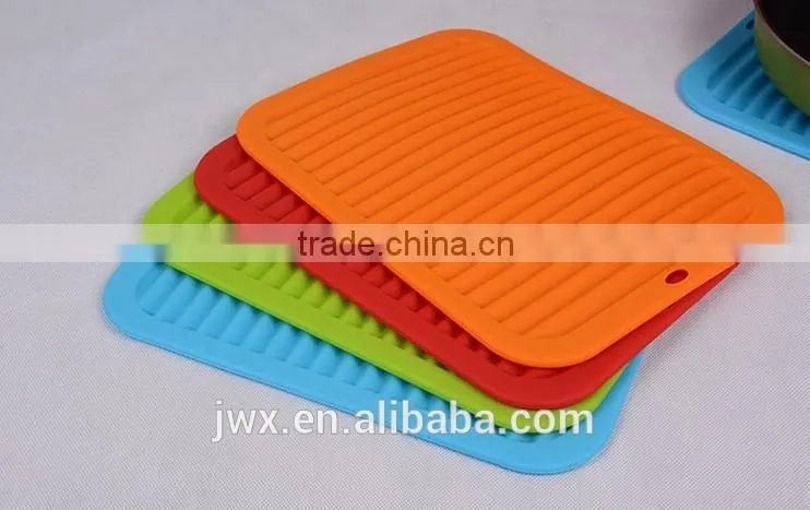 Wholesale Food grade Waterproof, Non-slip, Trivet, Tableware Pad Coasters silicone dish drying mat kitchen dish drying mat