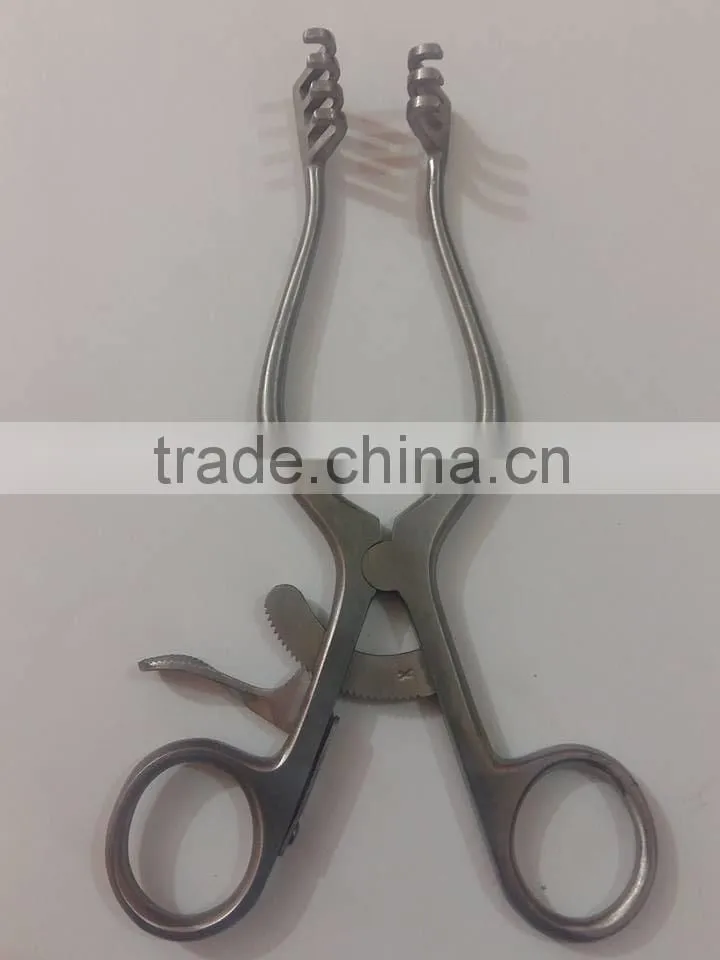 Weitlaner-Wullstein Retractor / general purpose ENT instrument/Weitlaner Wullstein Retractor 3x4 Prongs 13cm