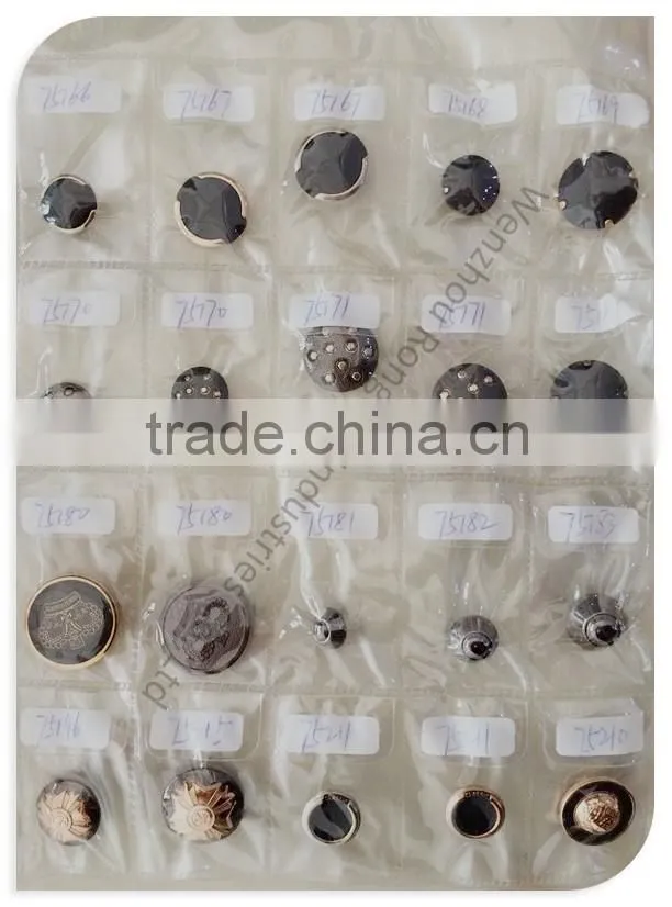Metal shank button