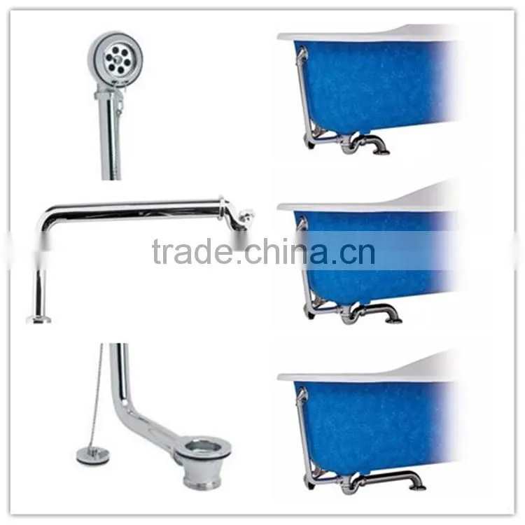 small simple bathroom shower and bath tub cast iron tub
