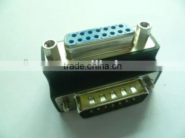 high quality and low price HDB15M to HDB15F angled adapter