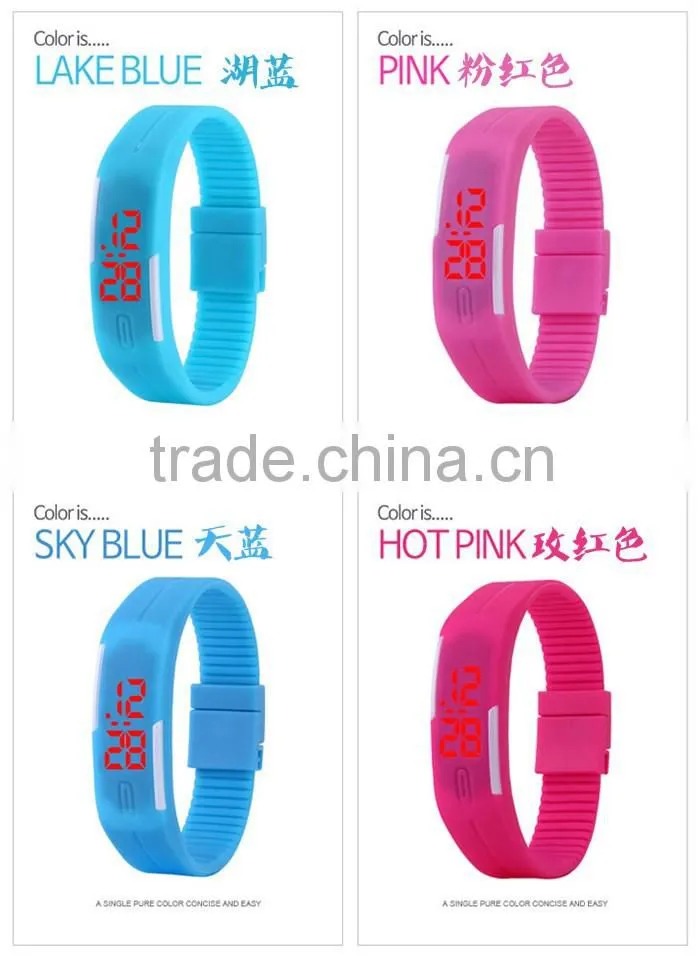 Silicone touch screen watch a pedometer,Wrist strap pedometer