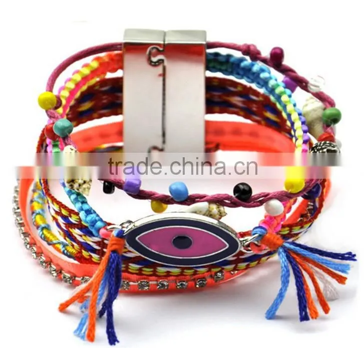 >>Turkey style handmade beaded bracelet ,blue evil eye jewelry/