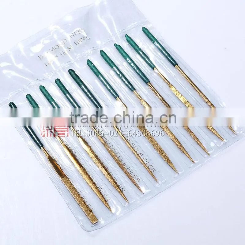 electroplated diamond needle files set three square file