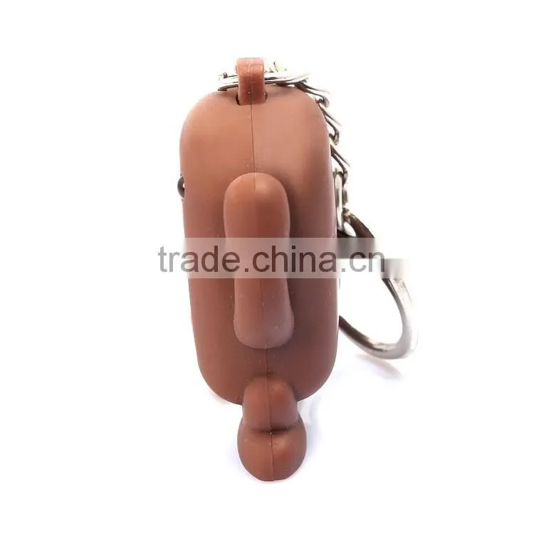 Promotional Cartoon character LED light flash keychain with sound