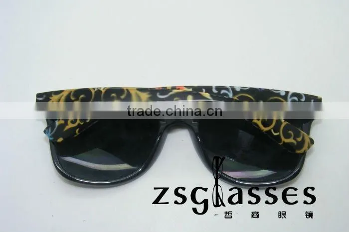 Fashion cheap promotion sunglasses/ factory design full color mirror glasses printing logo/spectacles/transparent lens glass