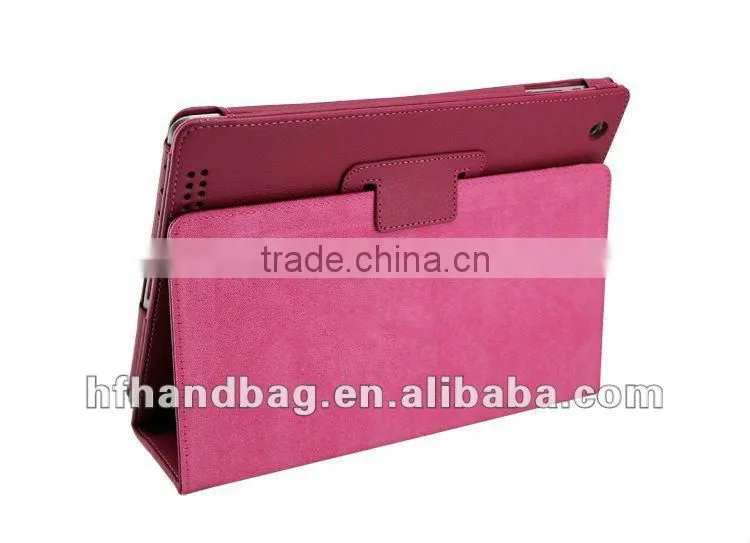 Rose red Flat computer&To get on the Internet package leather bag