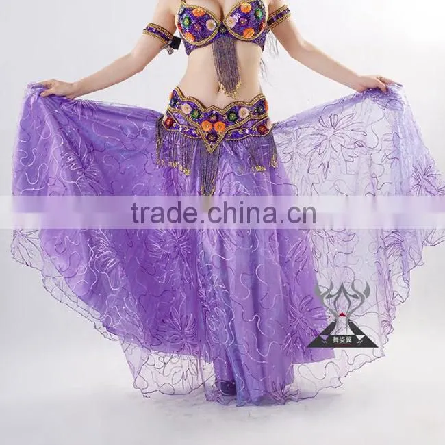 Fansy Golden Stage Performance Use belly dance gypsy skirt