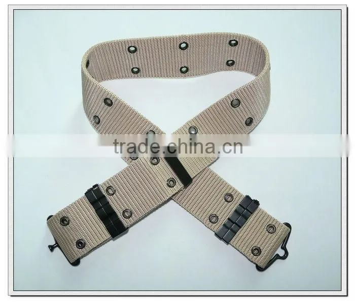 57mm wide khaki polypropylene military combat belts,military cross belts