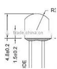 Green LED Diode 3MM Round With Domed Top Light Emitting Diode ( Lens Color Diffused White )