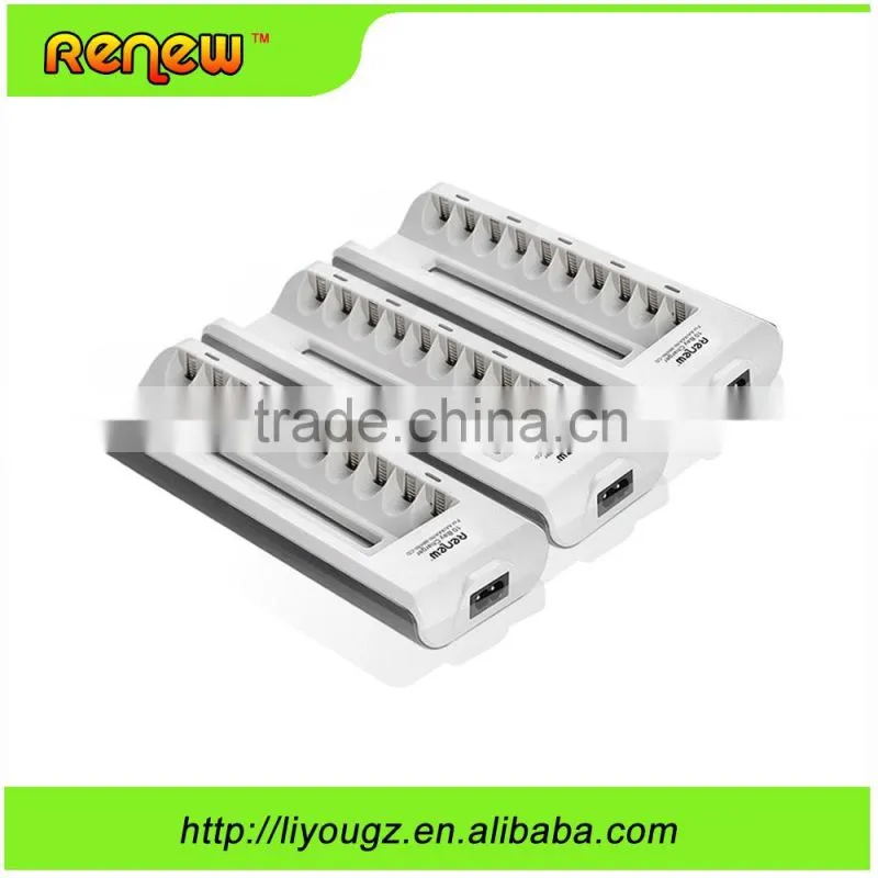 New!!! 10 Bay/Slot AA AAA Ni-MH Ni-Cd Quick Charger Smart Battery Charger for Rechargeable Batteries