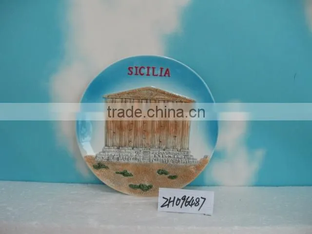 handmade round ceramic fridge magnet souvenir