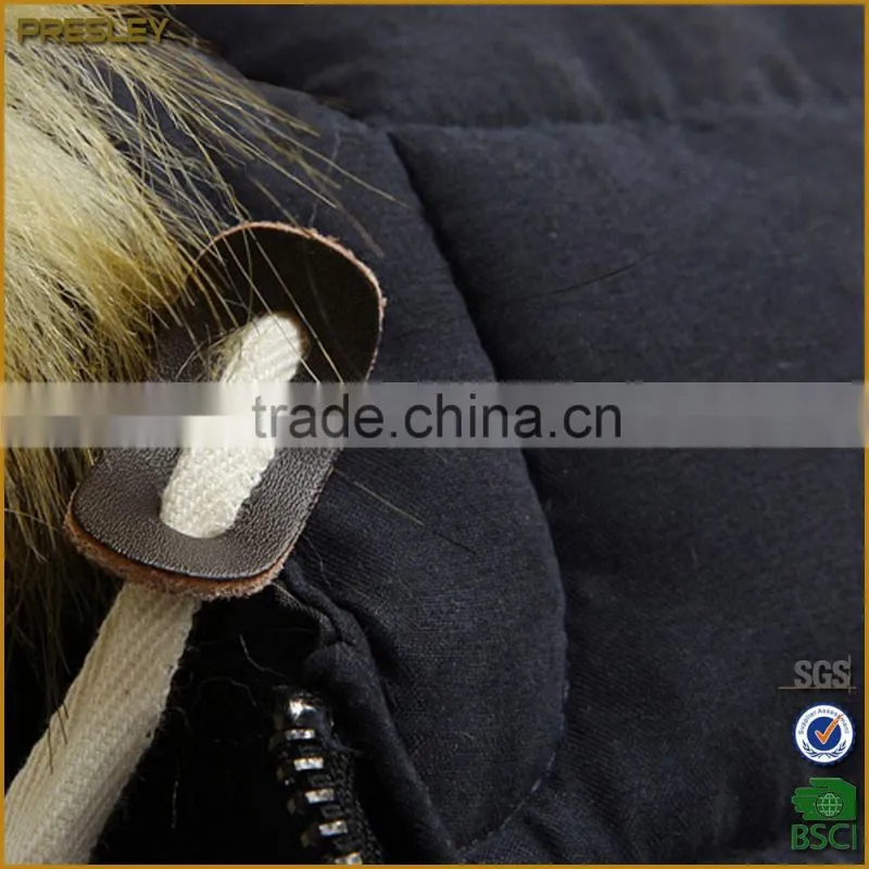 Prelsy oem custom winter man heated jacket with leather zipper puller