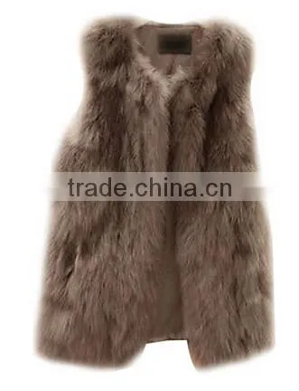 Cara/faux raccoon fur/short fur vest