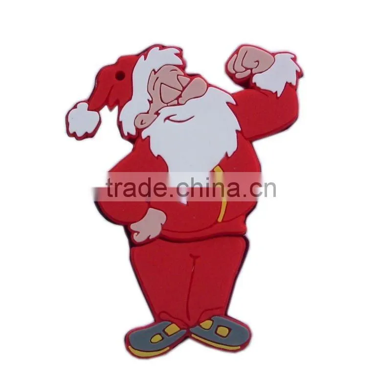 funny shape and high quality! christmas rubber usb stick