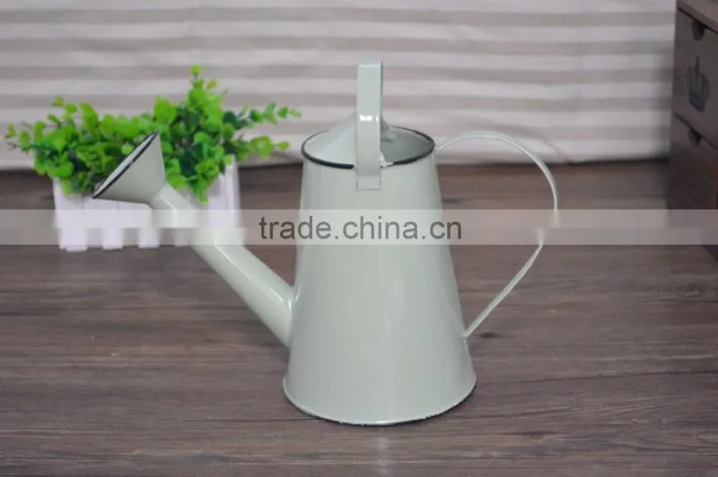 Enamel metal watering can