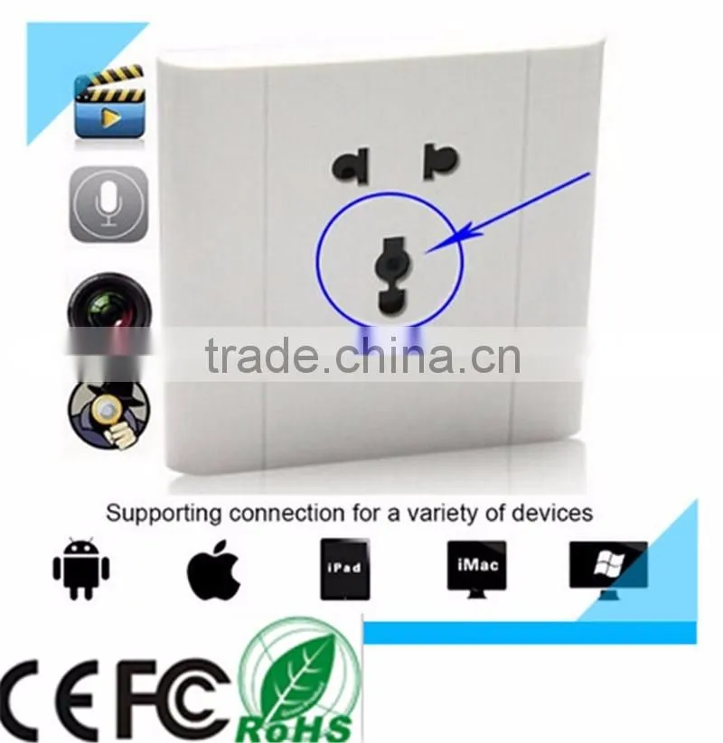 New style cctv 2 megapixel home security camera system mini ip light socket camera wall socket hidden camera