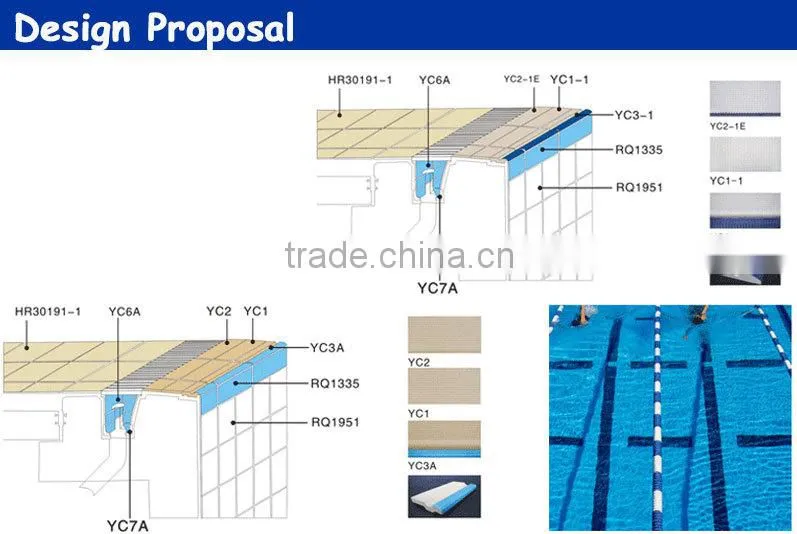 240x115 black glossy glazed swimming pool tile