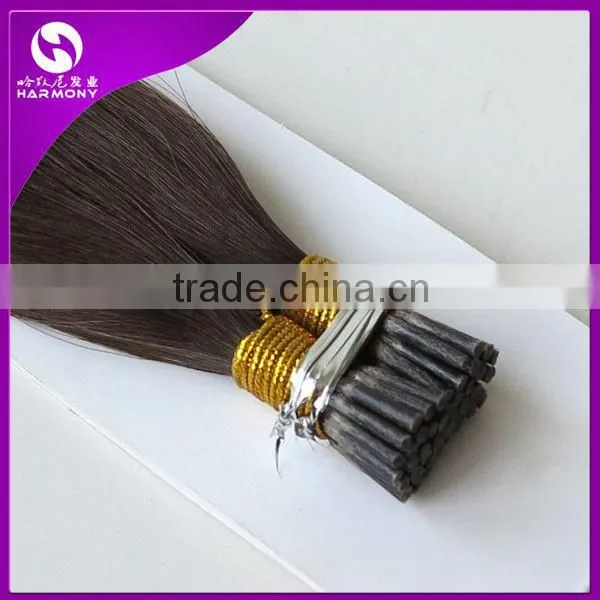 100% Double Drawn Remy wholesale pre bonded hair i tip brazilian hair extension