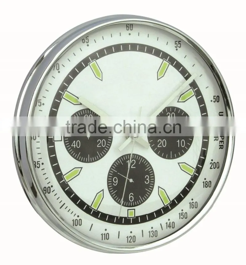 Fashion home metal mounted clock decorative wall clock