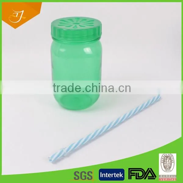 Plastic Mason Jar With Plastic Lid,Colored Plastic Mason Jar