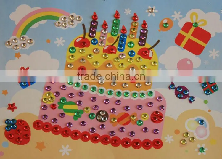 Colorful flower kids DIY product crystal sticker