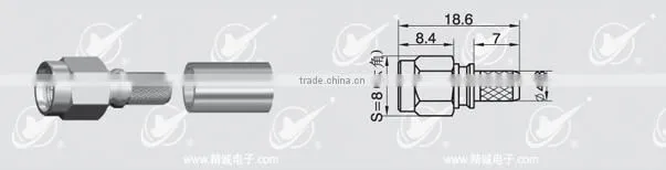 SMA connector for flexible cable