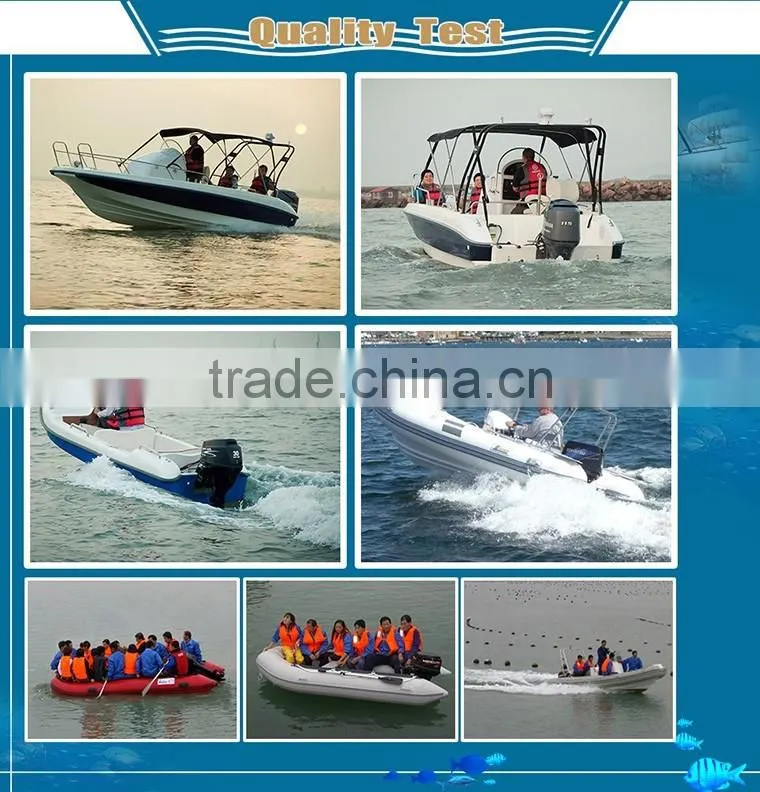 Fibreglass fishing boat T-top canopy panga boat with CE certificate